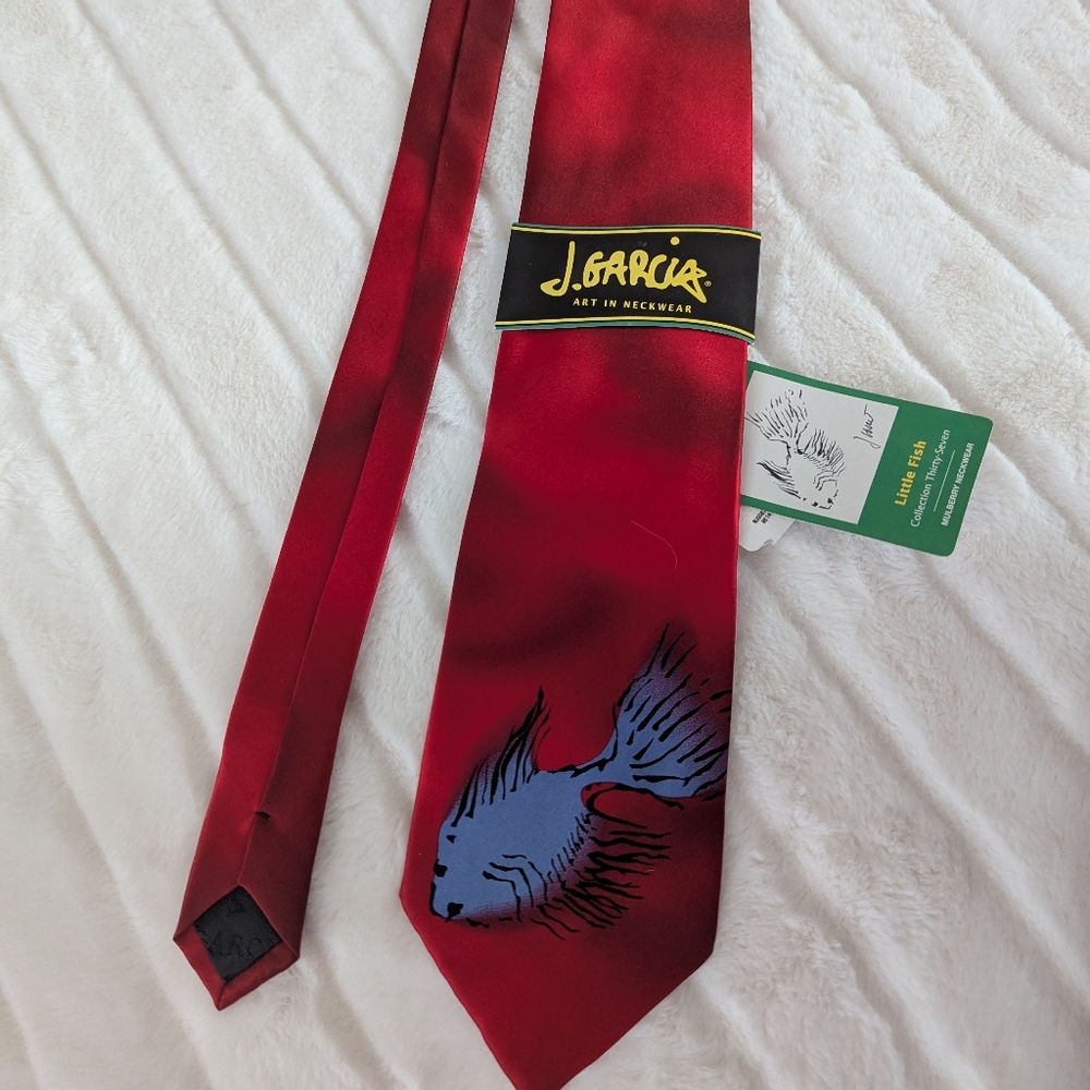 J. García Jerry Garcia Little Fish Collection Thirty Seven  Silk Tie NEW - Picture 5 of 5